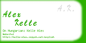 alex kelle business card